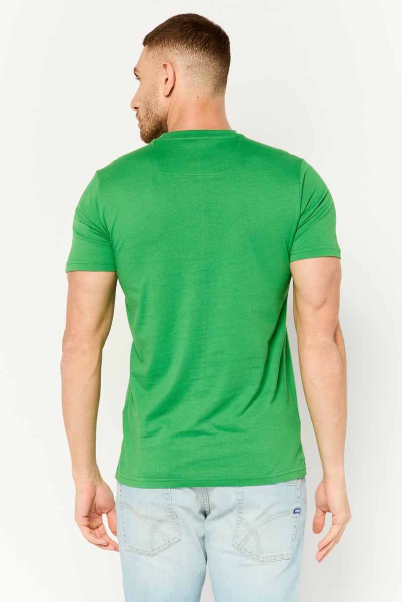 Cavalli Class Men Crew Neck Short Sleeve Graphic Print T-Shirt, Green - Image 4