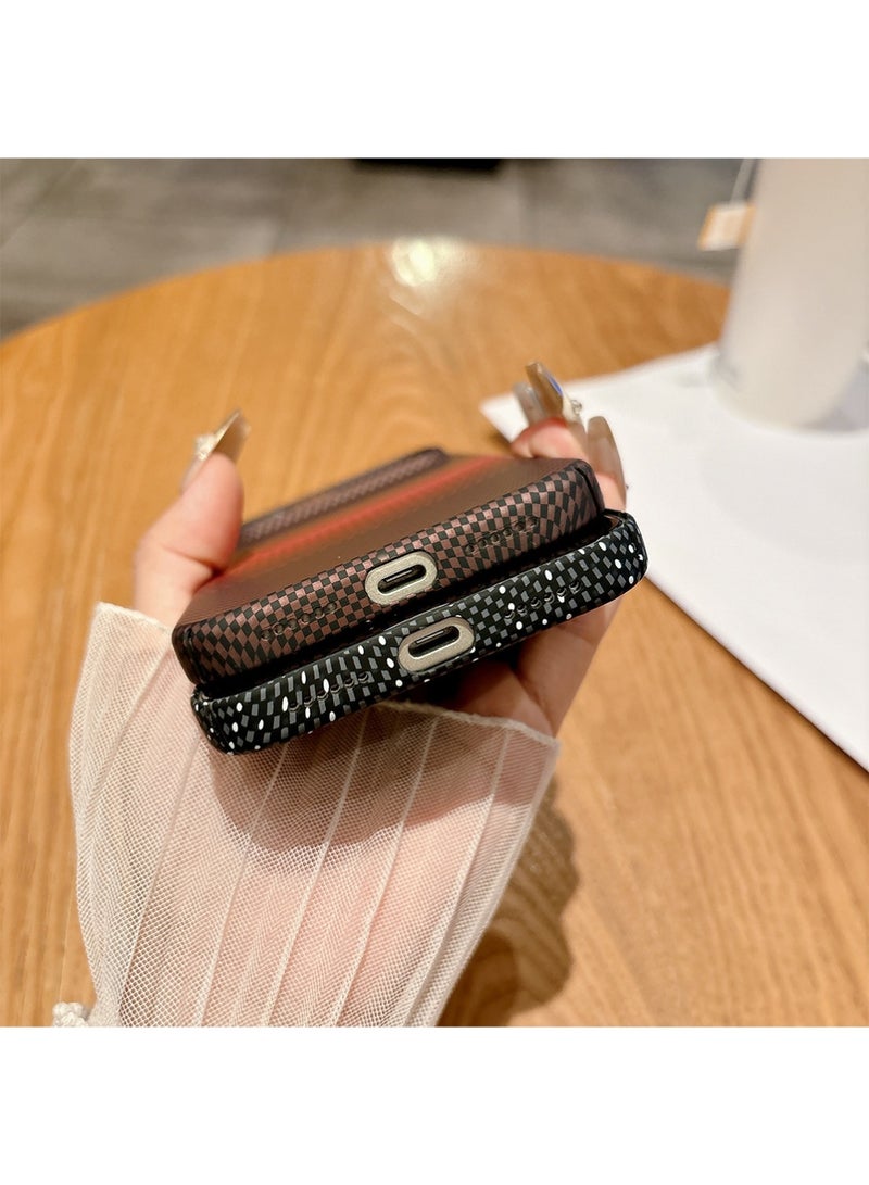 iPhone 17 Pro Max Case Cover,Compatible with MagSafe,Thin & Light Cover,Carbon Fiber Textures Design Kevlar Protection (Sunset) - Image 5