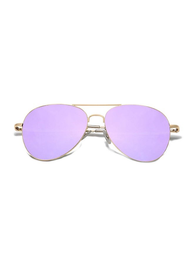 Sojos Classic Aviator Sunglasses For Women Men Metal Frame Spring Hinges Sj1030 Gold Purple  - Image 1