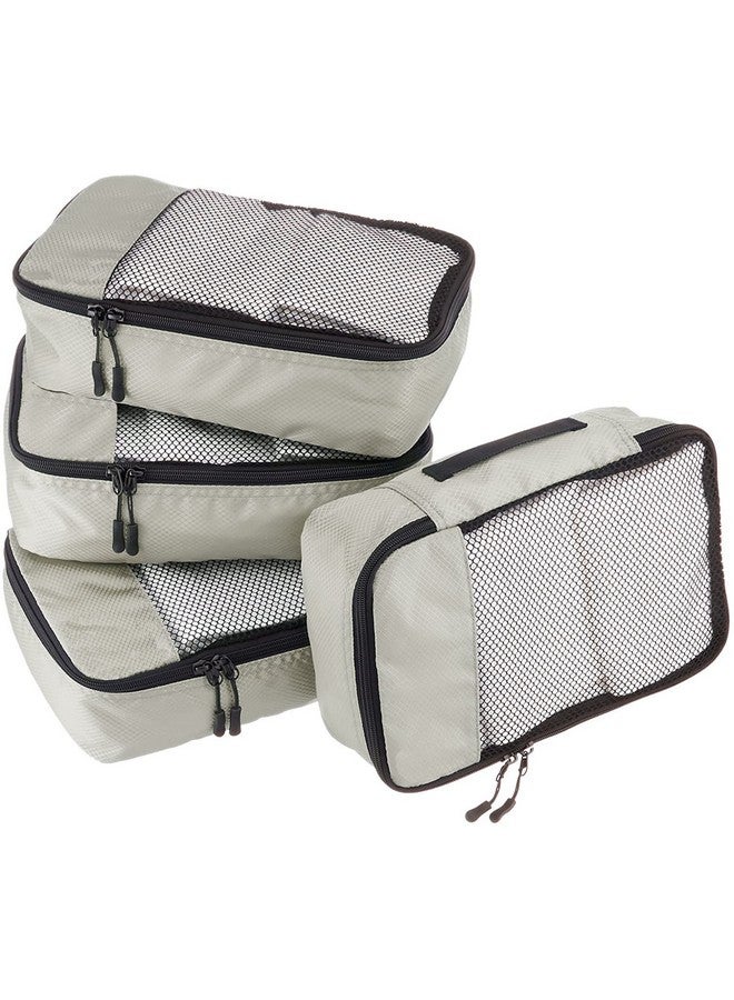Oxbow أكس بو Packing Cube منظم السفر للرجال والنساء حقائب تخزين الملابس (صغيرة - 4 قطع، نايلون)، رمادي - Image 1