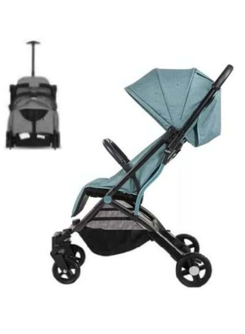 NTECH Lightweight Foldable Travel Baby Stroller Compact 4 Wheels Air Travel One Hand Push chair With Adjustable Reclining Seat For Toddler (Light Green) - Image 2