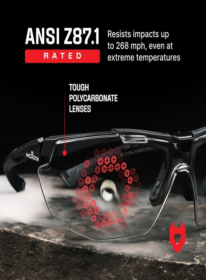 NoCry Anti Fog Safety Glasses for Men and Women - ANSI Z87 Rated, Scratch-Resistant Eyewear with Adjustable Temples and Nose Pad - 100% UV Eye Protection - Image 3