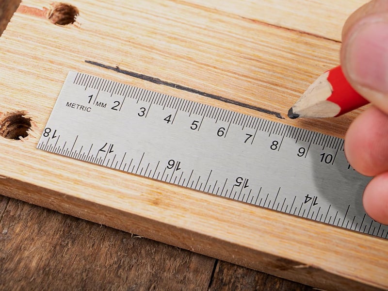 VORIGY Metal Ruler with Cork Backing, 18 Inch Stainless Steel Rulers 18 inch Metal Ruler - Imperial and Metric - Non-Slip Prevent Ink Leakage - for School Office Engineering Tools - Image 4