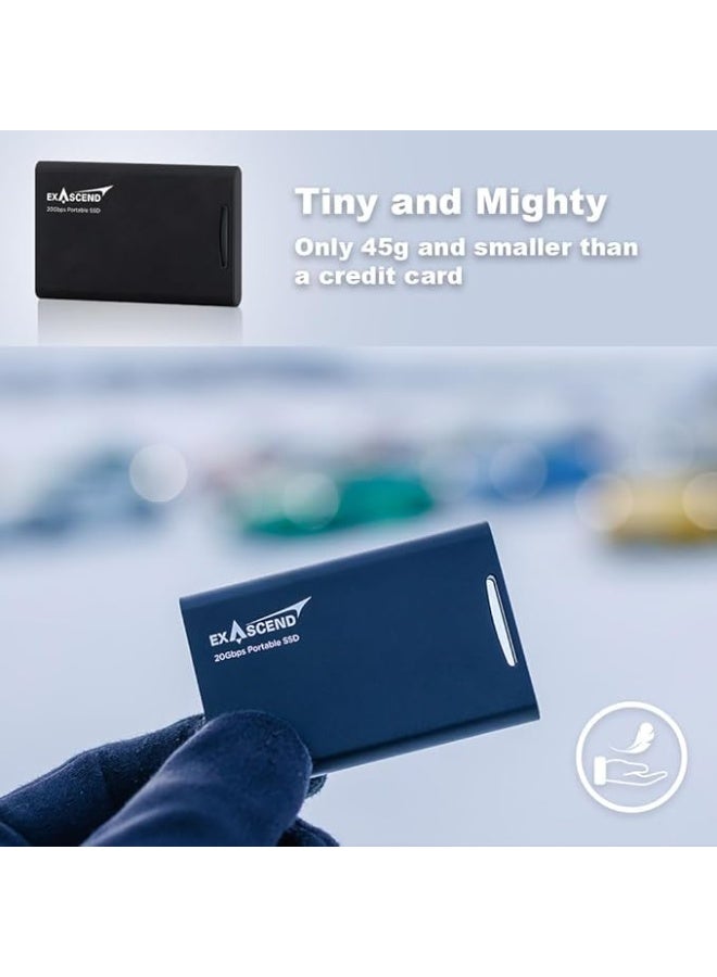 Exascend  Element 2TB Portable SSD, USB 3.2 Gen 2x2  ,4K Video 60fps - Image 1