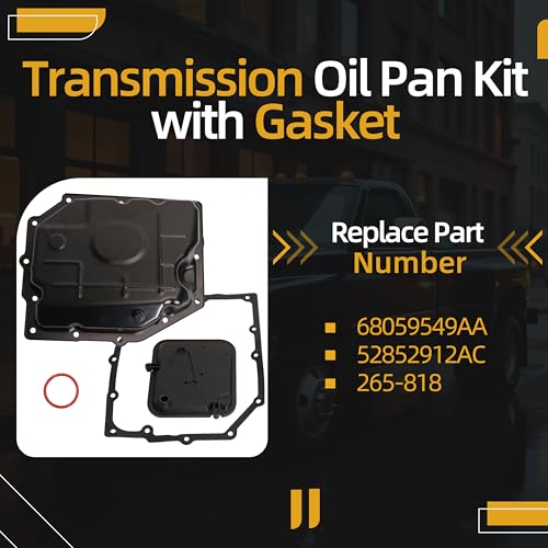 JAVOUKA Transmission Oil Pan Kit with Filter & Gasket, for 42RLE Transmission, for Dodge Dakota Durango Nitro Challenger Charger Magnum, for Jeep Liberty Wrangler, #52852912AC 265-818 - Image 2