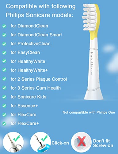 FutulkyUS Kids Toothbrush Replacement Heads for Philips Sonicare: Over 7 Years Old Child Soft Electric Standard Children Brush Head for Boy Girl, White 8 Pack - Image 2