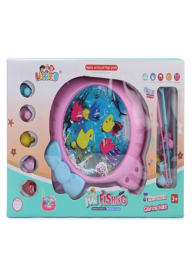 Little B Kids Fish Magnetic Fishing Game Toy | Rotating Fishing Pond with Colorful Fish & Magnetic Rod | Fun Educational Toy for Boys & Girls Indoor Playset (Bow_Fishing) - Image 5