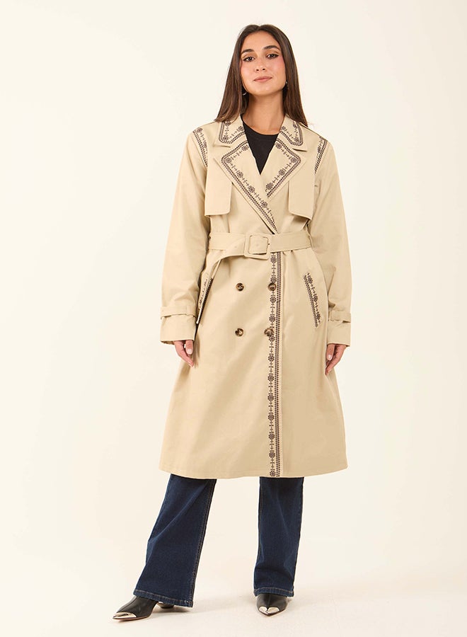 Dalydress Women Embroidered Trenchcoat - Image 1