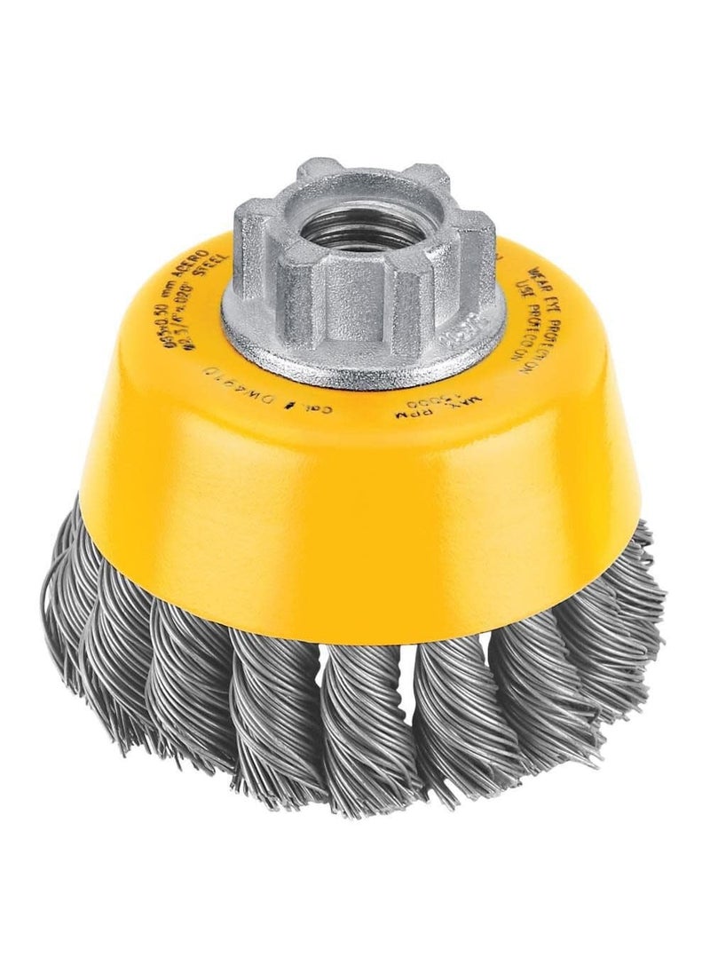 DEWALT DeWalt DW4910 3" Knotted Cup Brush/Carbon Steel 5/8"-11 Arbor .020  - Image 5
