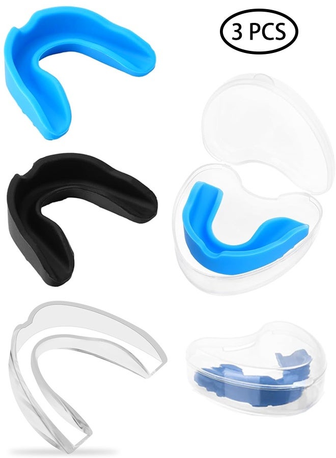 Generic 3 Pack Mouth Guard for Sports with Storage Box,Youth Mouth Guard Football Silicone Mouth Guard Boxing  - Image 1
