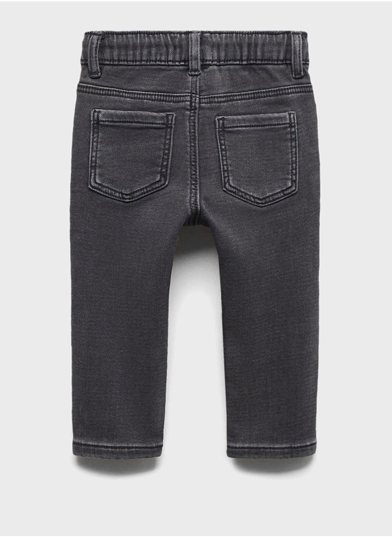 MANGO - Infant Mid Wash Jeans - Image 1