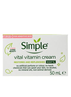 simple Kind To Skin Vital Vitamin Night Cream 50 ML  - Image 1