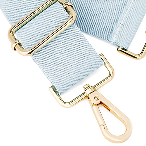 ZOOEASS Wide Shoulder Strap (Solid),Adjustable Replacement Belt Crossbody Canvas Bag Handbag (Light Blue) - Image 2