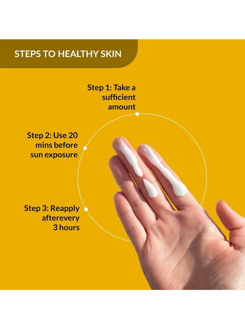 FIXDERMA Fixderma Shadow Sunscreen SPF 50+ Cream | Sunscreen for Dry Skin | Sunscreen for UVA & UVB Protection | Non Greasy & Water Resistant - 40 gm  - Image 4