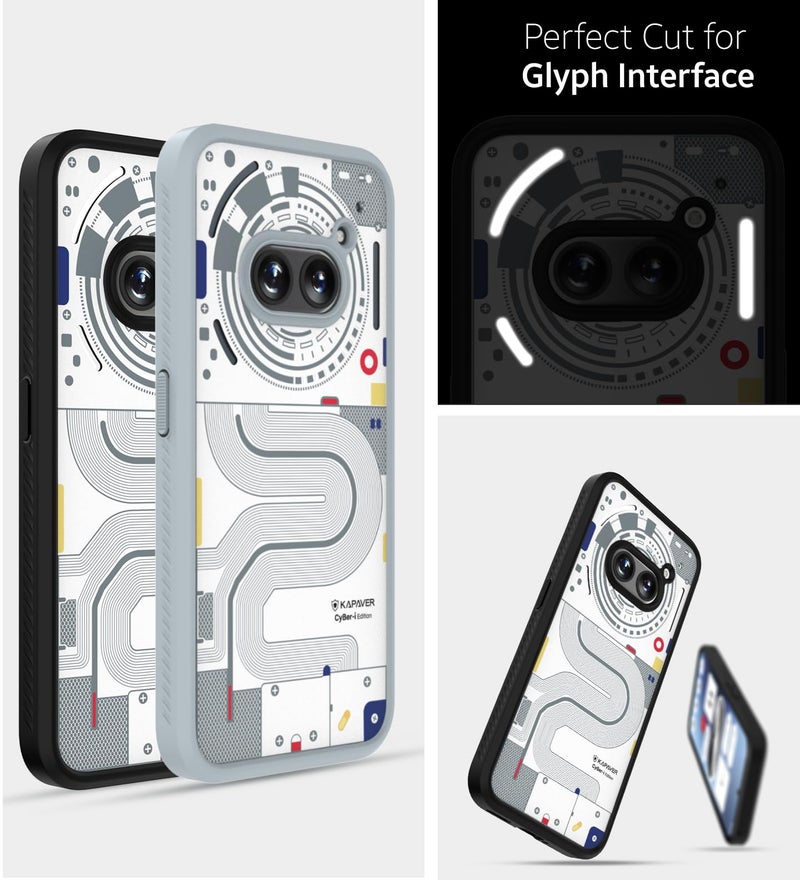 KAPAVER Thermoplastic Polyurethane Impulse Series Desginer Back Cover Case For Nothing Phone 2A 5G / Nothing Phone 2A Plus 5G (Cyber-I Community Editon-Black) - Image 4