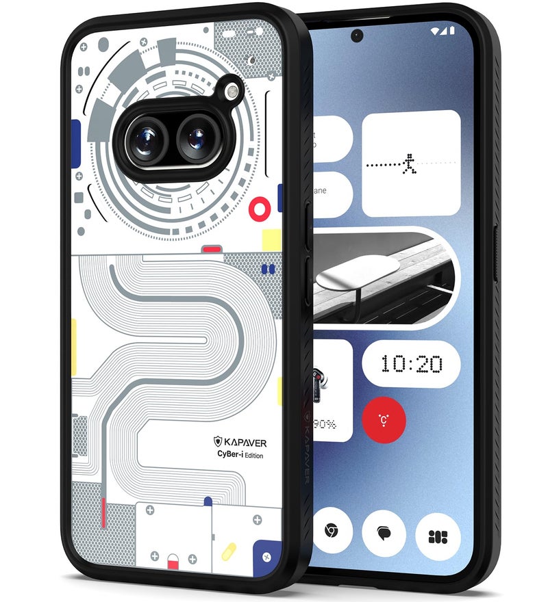 KAPAVER Thermoplastic Polyurethane Impulse Series Desginer Back Cover Case For Nothing Phone 2A 5G / Nothing Phone 2A Plus 5G (Cyber-I Community Editon-Black) - Image 1