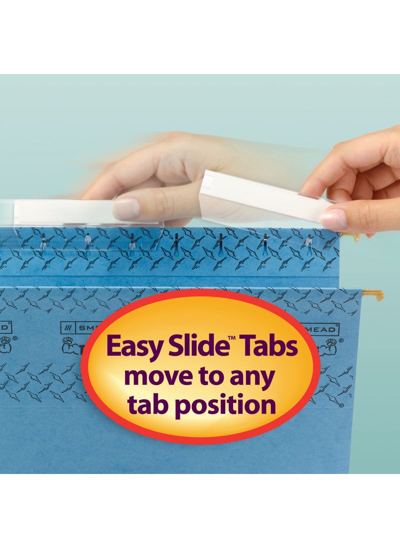 Smead Smead Easy Slide Tab, 1/3-Cut, Clear, 18 Per Pack (64626), Pack of 1  - Image 3
