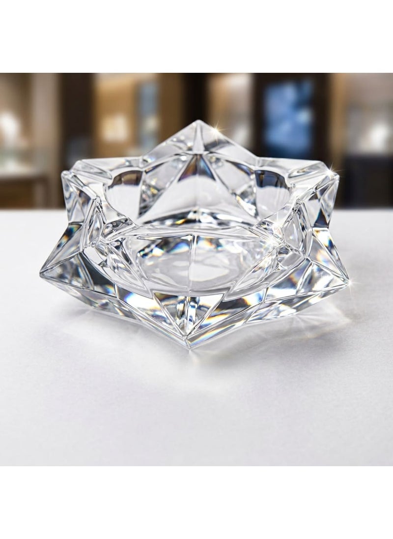 Blinkmax Geometric Glass Ashtray, Star Shaped, Durable and Scratch Resistant, for Home and Office - Transparent - 24x13x5 cm - Image 4