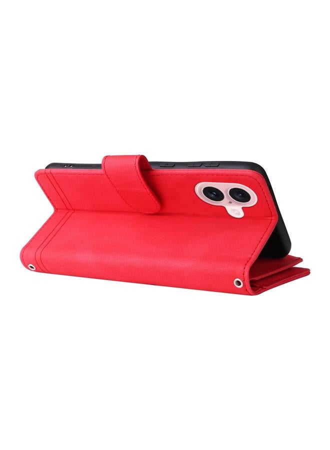 S-TOP Case For iPhone 16 Skin Feel Multi-Card Wallet Zipper Leather Phone Case - Image 5