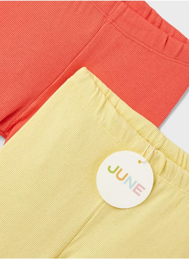 JUNE Kids 2 Pack Camisole Tights