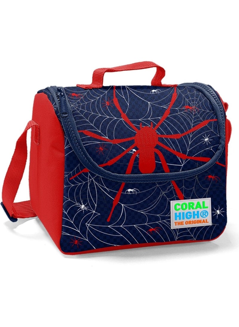 CORAL HIGH علبة غداء حرارية مطبوعة بعنكبوت - فتى 
