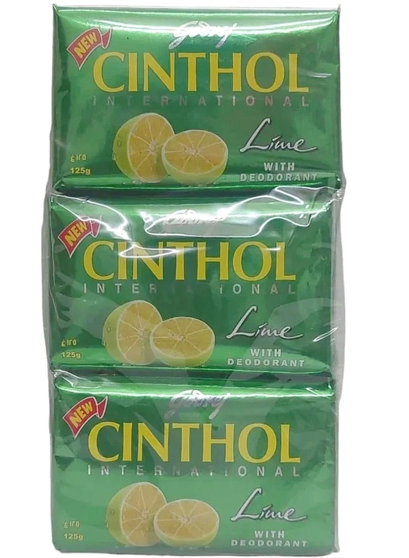 Cinthol Bath Soap Lime With Deodorant Pack of 6 - Image 1