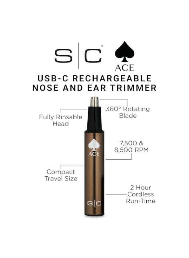 Stylecraft Ace Electric EarNose Trimmer with Protective Cap for Men - Image 3