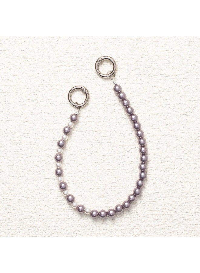 NIBEMINENT Phone Charm/ Chain Strap for Women Girls, Necklace Pearl Cell Phone Case Lanyard Wrist Strap