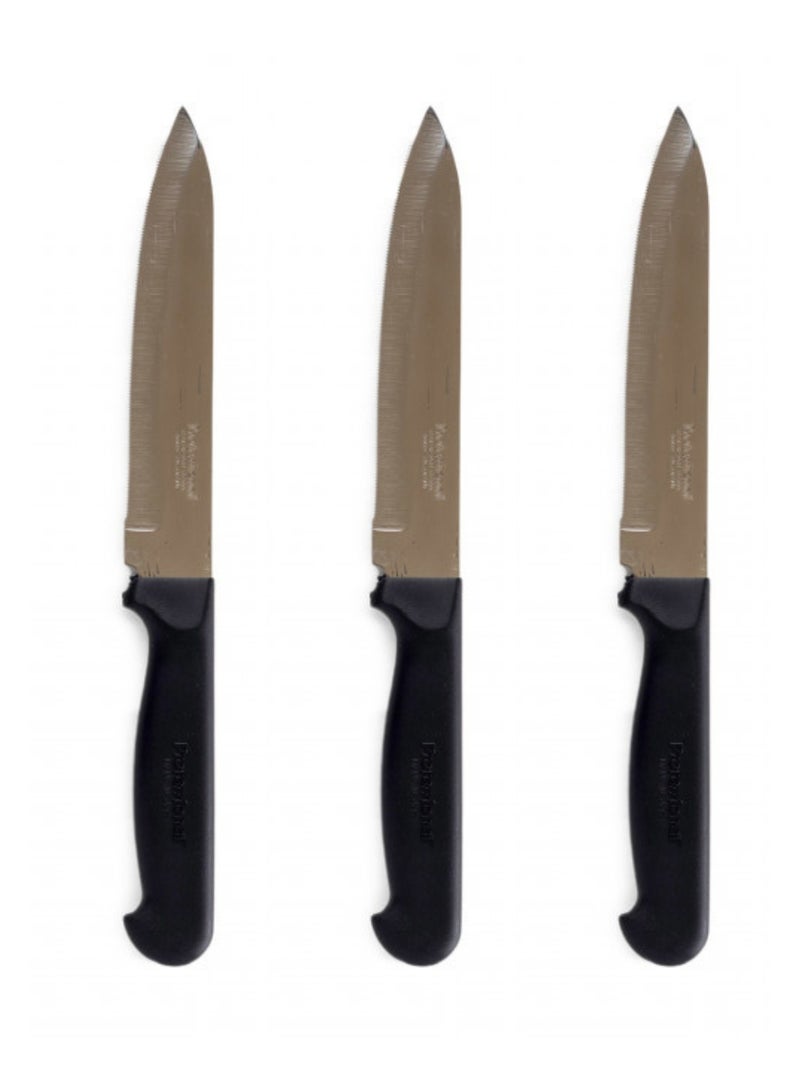 Hic Stainless Steel Slicing Knife Set 3 Piece Size 5 Inch  - Image 1