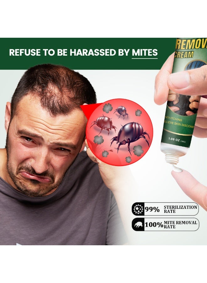 سوميفون كريم سوميفون لإزالة العث، مرهم مضاد للعث بمستخلصات نباتية طبيعية، يخفف الحكة وتهيج الجلد للجسم وفروة الرأس، 30 غرامًا (1.06 أونصة) - Image 4