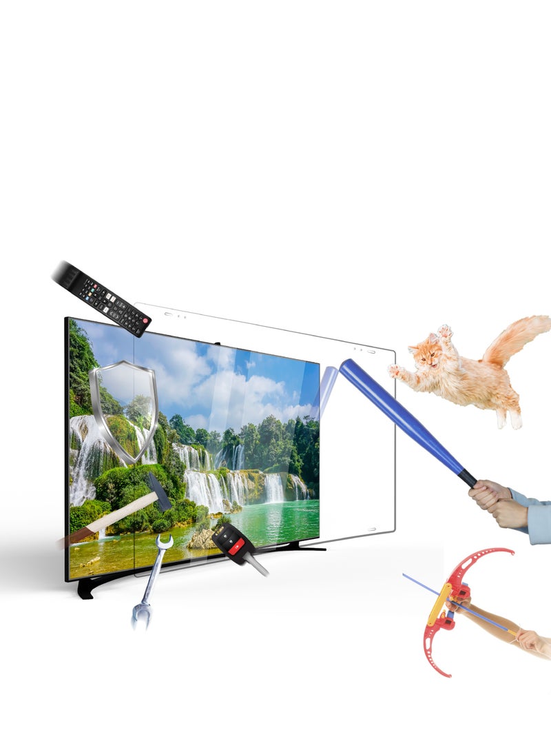 ويتفورمز واقي شاشة تلفزيون 49 بوصة , حماية فائقة من الصدمات مقاوم للكسر والماء, حماية من الاشعة, سهل التركيب قابل للإزالة - Image 1