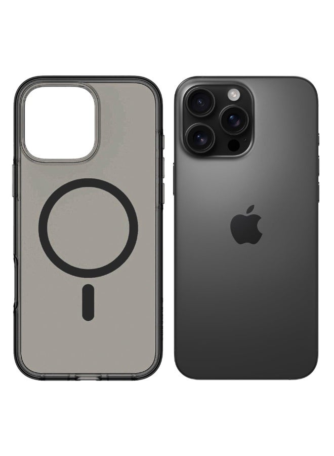 أزتك غطاء آيفون 16 برو ماكس شفاف MagSafe MagU بتقنية iCrystal حماية من السقوط بمعيار عسكري مقاوم للخدوش ظهر شفاف حواف مرتفعة لحماية الكاميرا والشاشة تصميم نحيف وخفيف للغاية كفر مغناطيسي يدعم شحن MagSafe - Image 1