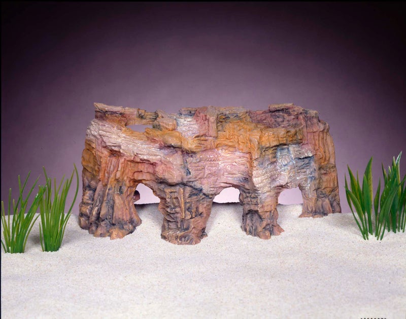 Penn Plax Penn-Plax Grotto Natural Rock Cave Hide Out - Cliff Decoration for Terrarium and Aquarium - for Reptiles, Amphibians, Fish, and Other Small Animals – Medium Size Corner (RR702) - Image 2