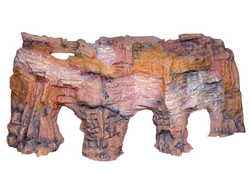 Penn Plax Penn-Plax Grotto Natural Rock Cave Hide Out - Cliff Decoration for Terrarium and Aquarium - for Reptiles, Amphibians, Fish, and Other Small Animals – Medium Size Corner (RR702) - Image 1