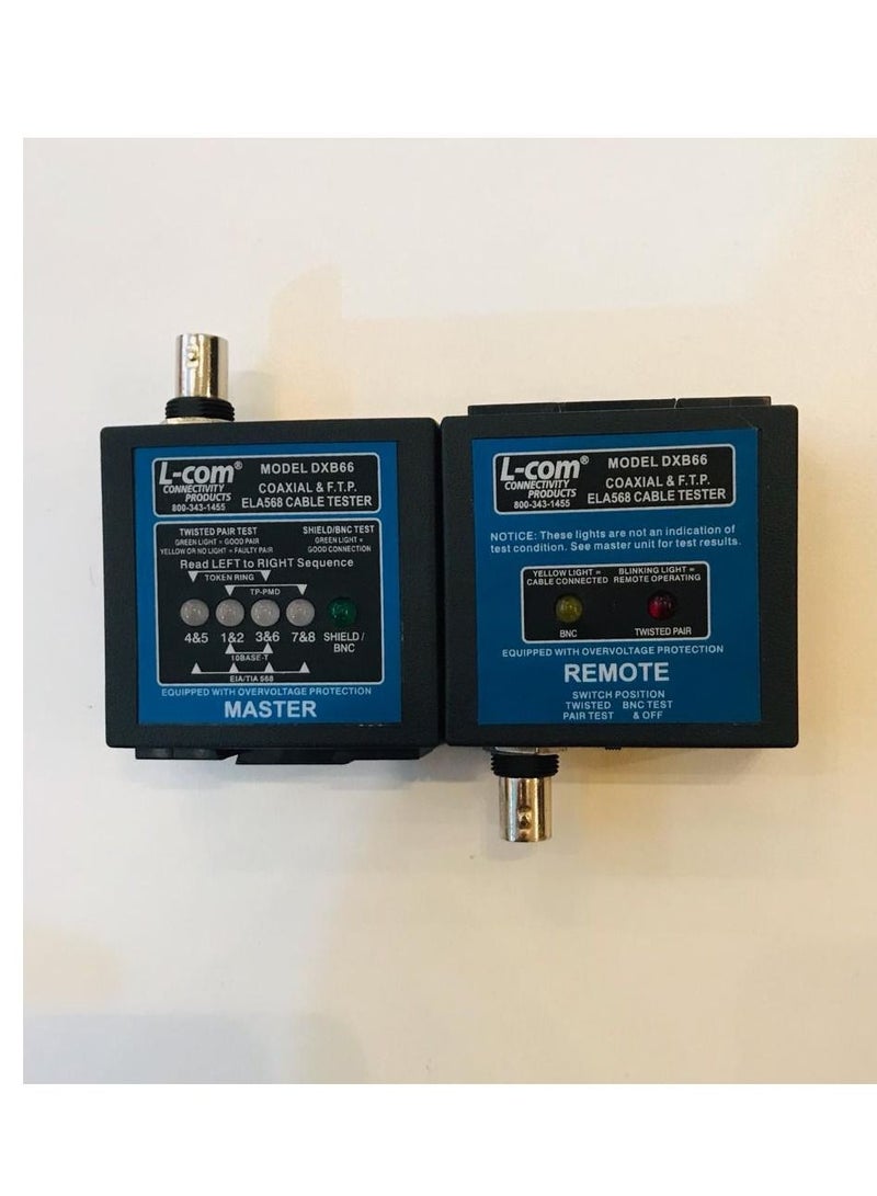 L-com DXB66 UTP, FTP and Coaxial Professional Test Set for LAN Cabling and Premise Wiring - Image 1