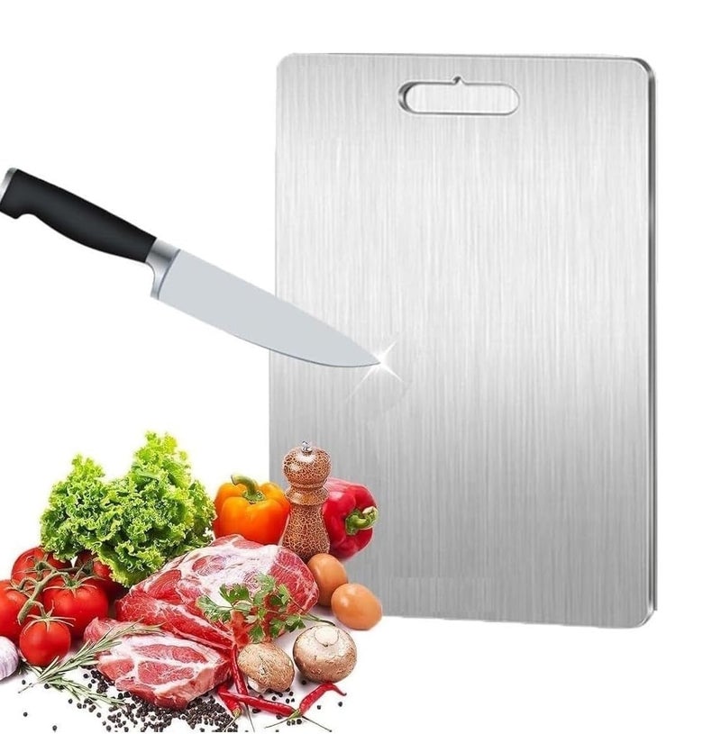Silver Shark Stainless Steel Chopping Board, Size 25 CM X 35 CM, 1.5 MM Thickness - Image 1