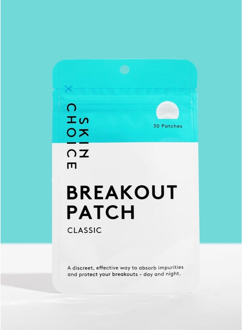 SKIN CHOICE SkinChoice Breakout Patch Classic - Pack of 30 - Hydrocolloid Pimple Patches - Vegan, Fragrance-free, Gluten-free, Latex-free, Parabens-free, Sulfates-free, Cruelty-free for Face and Body - Image 2