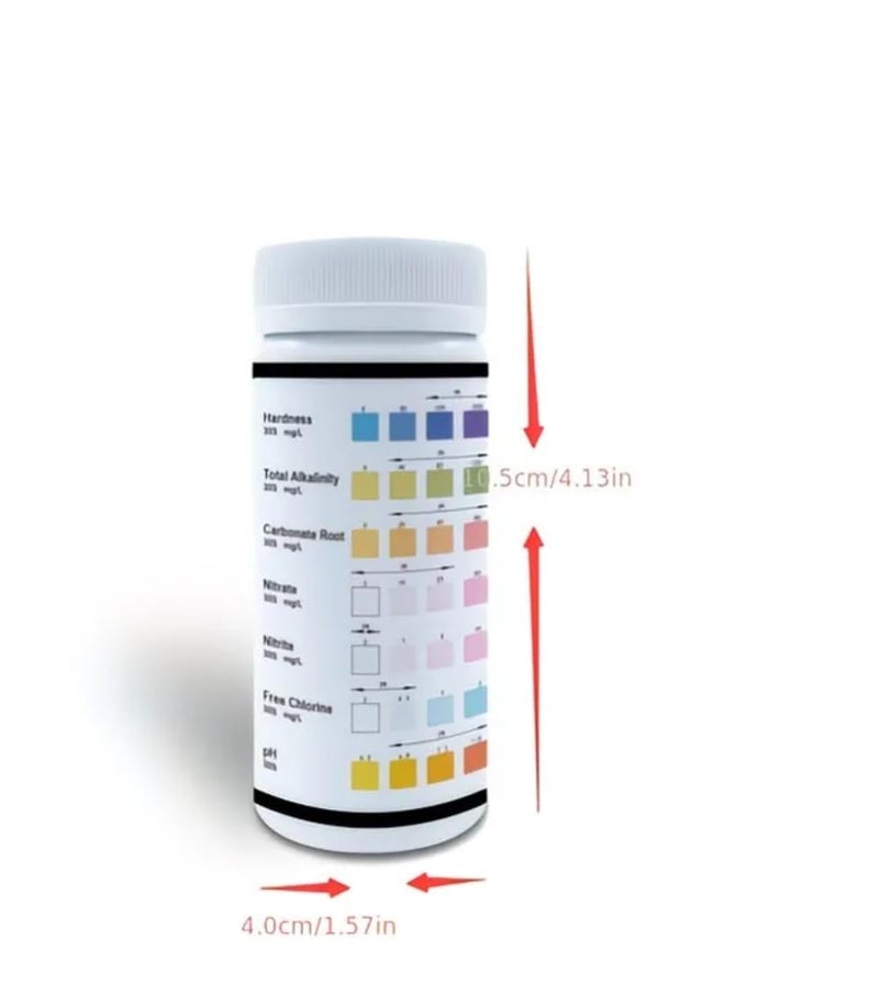 7 in 1 Water Test Strips for Aquarium and Pond, 50 Strips, Measure Hardness, Alkalinity, Nitrate, Nitrite, Chlorine, pH - Image 4