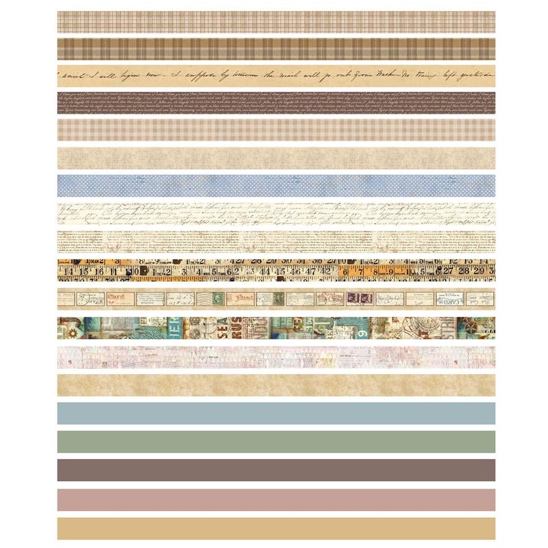 Odluzy 20Rolls Vintage Washi Tape Set, Plaid Washi Tape Thin Decorative Tapes for Arts, DIY Crafts, Journals, Planners, Wrapping Tapes for Scrapbook Supplies (Vintage) - Image 5