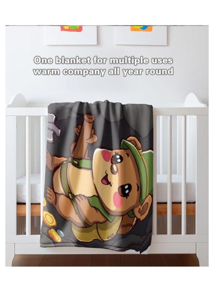 عام بطانية رقيقة من الفانيلا الكرتونية للأطفال والرضع (دافئة ومريحة، ومناسبة للنوم والألعاب) 70 سم * 100 سم - 1041 - Image 3