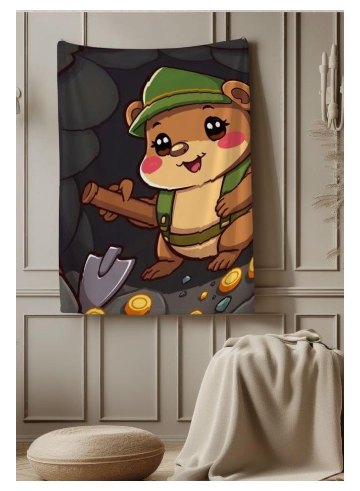 عام بطانية رقيقة من الفانيلا الكرتونية للأطفال والرضع (دافئة ومريحة، ومناسبة للنوم والألعاب) 70 سم * 100 سم - 1041 - Image 2