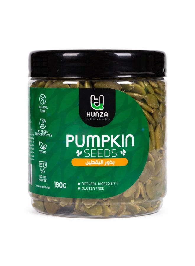 Hunza Raw Pumpkin Seeds 180g – 100% Natural | High in Plant Protein | Rich in Healthy Fats | Keto & Vegan Friendly - Image 1