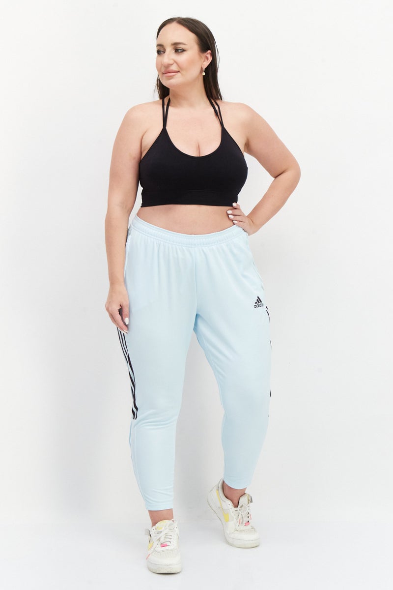 Adidas Women Plus Size Brand Logo Training Track Pant, Blue - Image 2