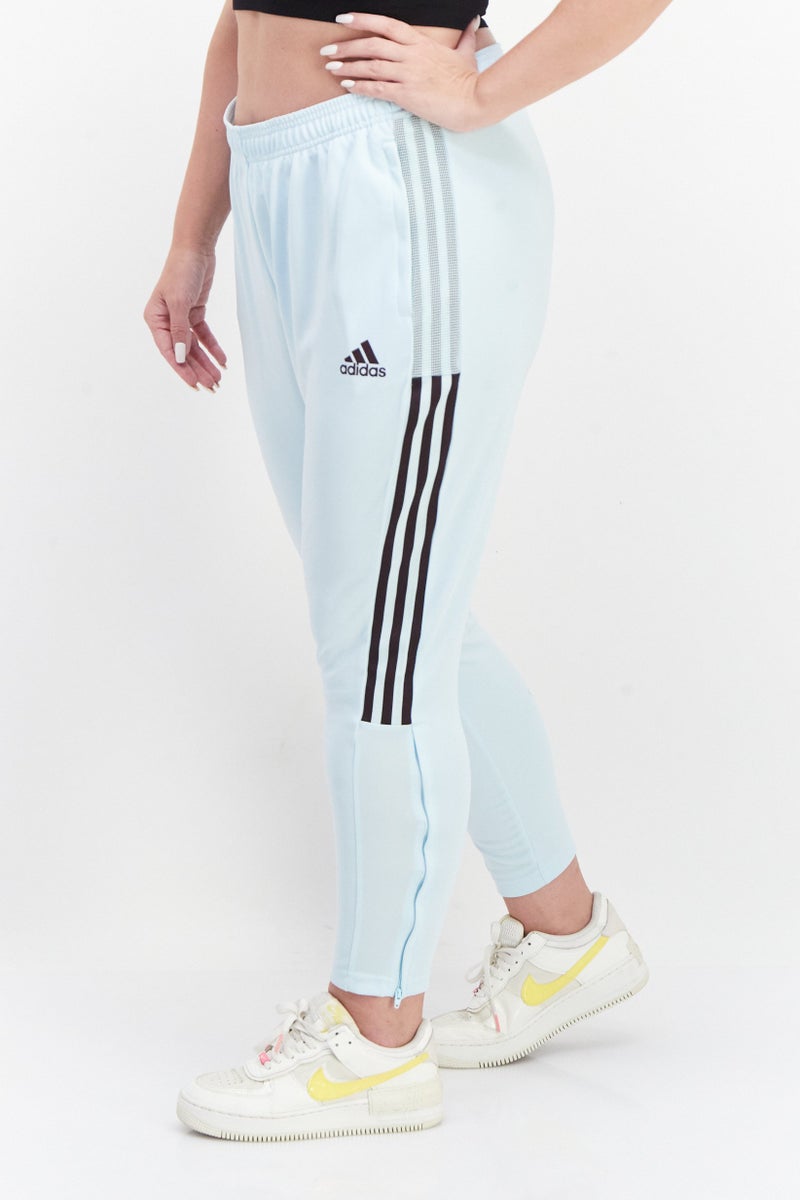 Adidas Women Plus Size Brand Logo Training Track Pant, Blue - Image 3