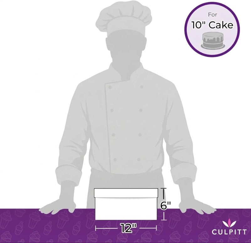 Culpitt Purple Board & Box Set | 12" | White Cake Box & Drum, Box And Cake Board, Storage & Transport Combo - Image 4