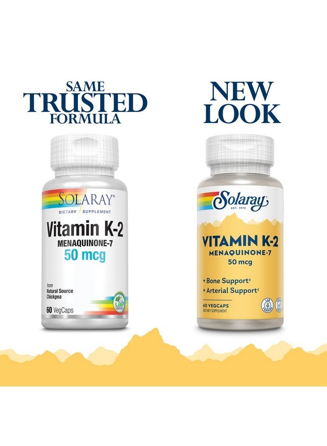 SOLARAY K-2 Mk-7 50 Mcg VCapsules | 60 Count - Image 2