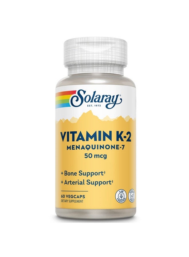 SOLARAY K-2 Mk-7 50 Mcg VCapsules | 60 Count - Image 1