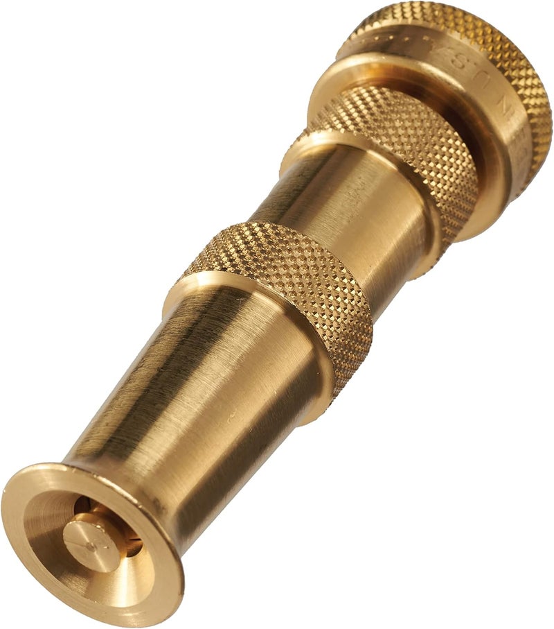 Dramm Dramm Brass Adjustable Spray Nozzle with Powerful Water Stream Perfect for Cleaning Walkways Patios Gutters Brass  - Image 1