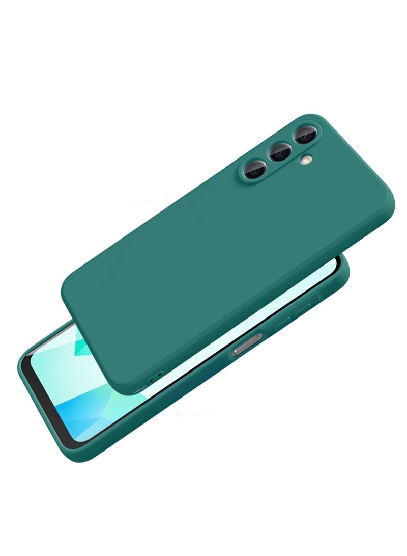 3Packs Liquid Silicone Case for Samsung Galaxy A16 Protective Phone Case with Soft Anti-Scratch Microfiber Lining Utra Slim Drop Protection Phone Cover with Two 3D Screen Protectors - Green - Image 2