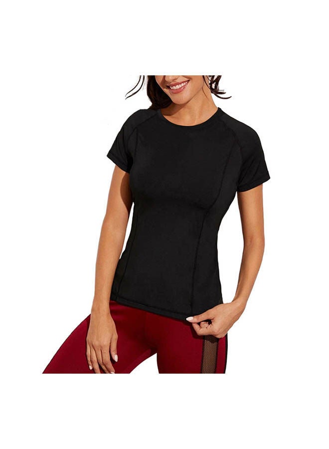 Plain Basic Round Neck Short Sleeve T-Shirt